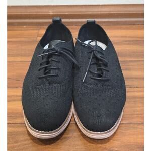 Cole Haan ØriginalGrand Wingtip Oxford black stitchlite misty rose bottom - 8.5B